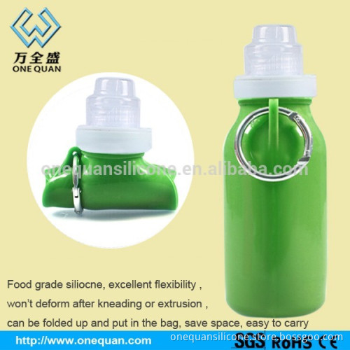 Wholesale eco-friendly silicone sport foldable water bottle for travel